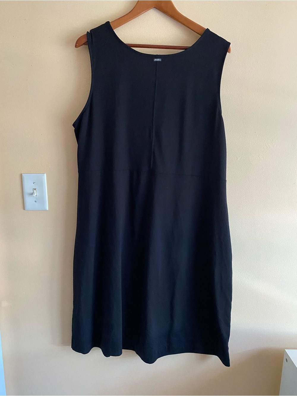 Eddie Bauer Travex Aster Tie the Knot Dress Woman 2XL Black Sleeveless Office - Picture 3 of 11